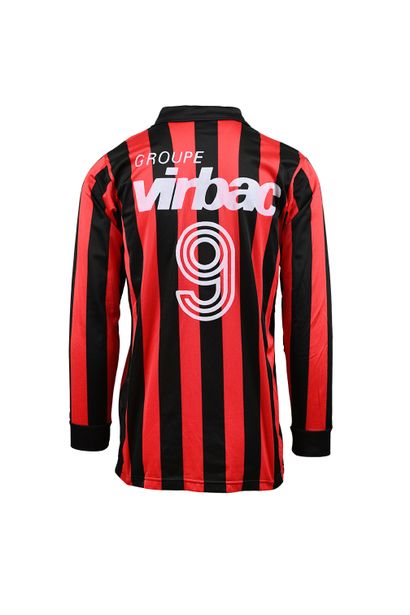 null Emmanuel Blanchard. Striker. Jersey n°9 of OGC Nice worn during the 1991-1992...