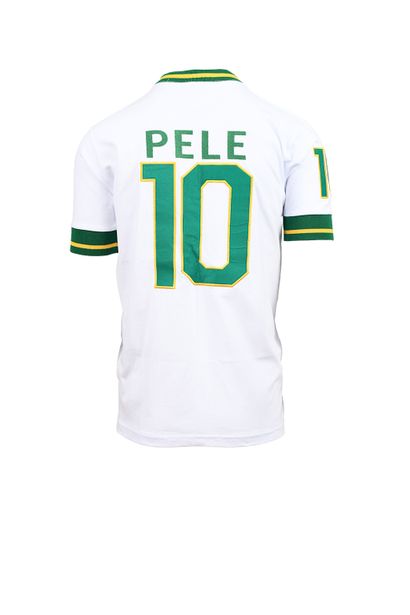 null Pele. Set of 3 replica jerseys representing the career of the player with Santos...
