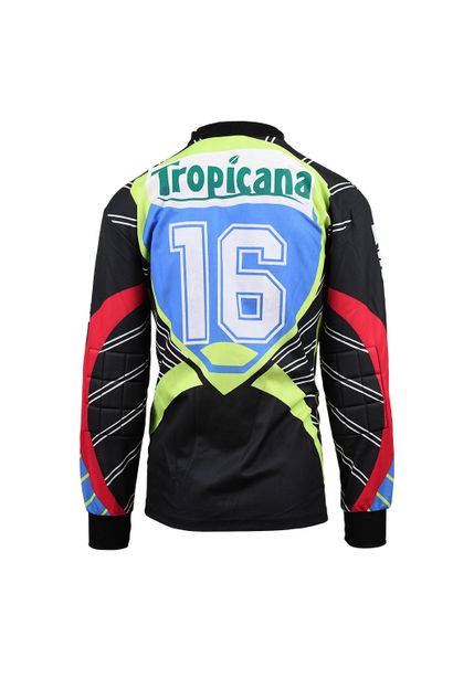 null Grégory Coupet. Goalkeeper. Jersey n°16 of AS Saint-Etienne worn during the...