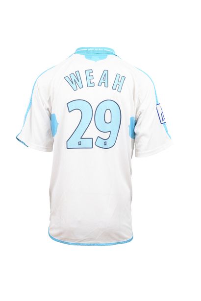 null George Weah. Striker. Jersey #29 of Olympique de Marseille worn during the 2000-2001...