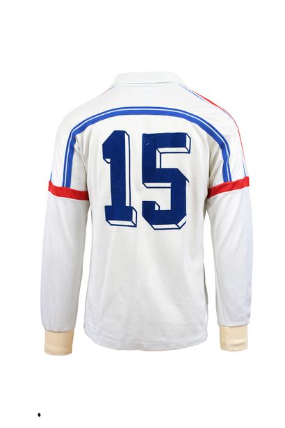 null Jean-Pierre Papin. Striker. Jersey #15 of the French team worn during the qualifying...
