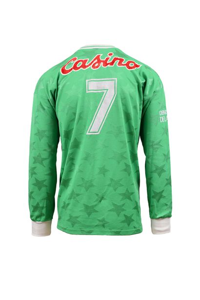 null Didier Tholot. AS Saint-Etienne jersey n°7 worn during the 1992-1993 season...