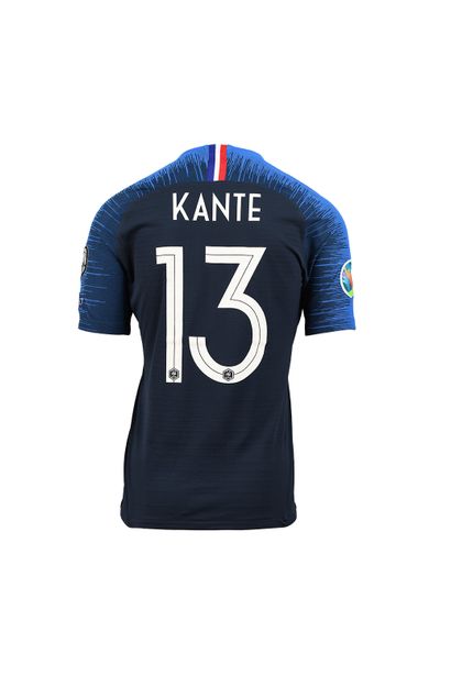 null N'Golo Kanté. Midfielder. Jersey #13 of the French team for the Euro 2020 qualifying...
