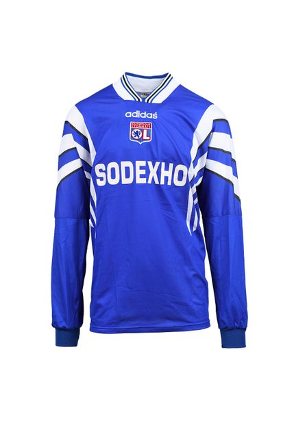 null Jean-Luc Sassus. Defender. Olympique Lyonnais jersey n°2 worn during the 1996-1997...