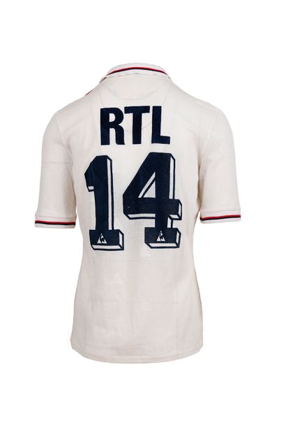 null Dominique Bathenay. Midfielder. Jersey n°14 of Paris Saint-Germain worn during...
