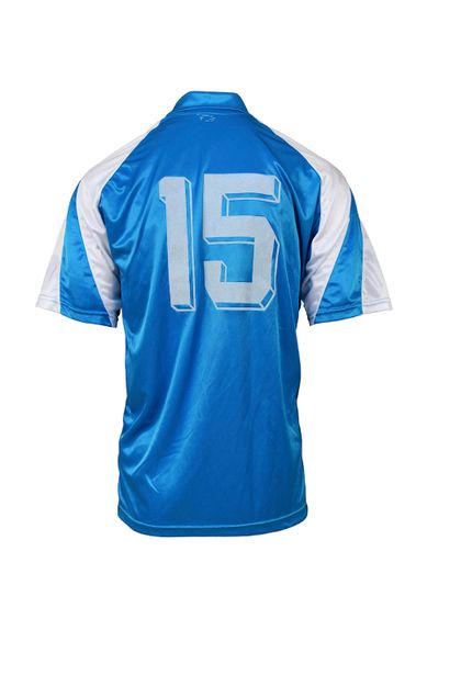 null Eli Dricks. Striker. Jersey n°15 of the National team of Israel worn against...