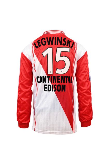null Sylvain Legwinski. Midfielder. AS Monaco jersey n°15 worn during the 1997-1998...