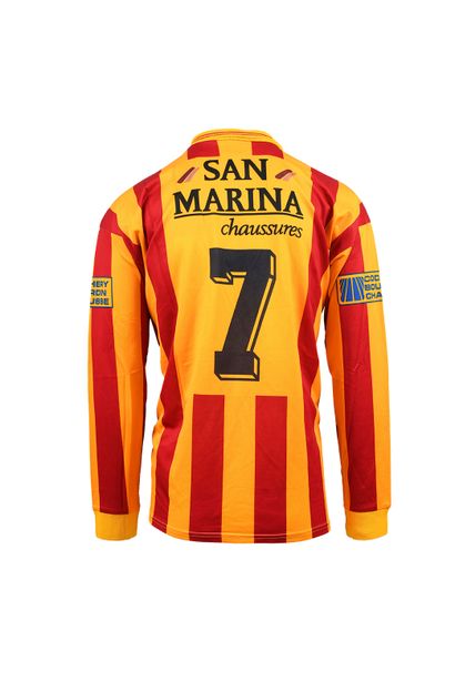 null Christophe Chaintreuil. Midfielder. Jersey n°7 of FC Martigues worn during the...