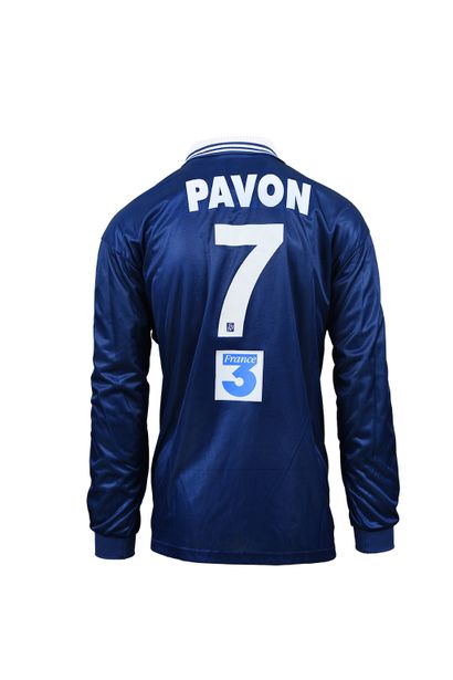 null Michel Pavon. Midfielder. Jersey #7 of the Girondins de Bordeaux for the 1997-1998...