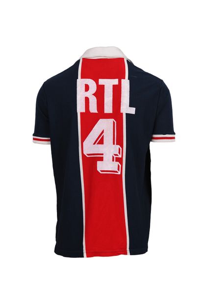 null Thierry Morin. Defender. Paris Saint-Germain jersey n°4 worn during the 1981-1982...