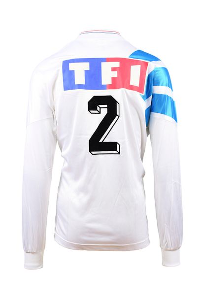 null Hamada Jambay. Defender. Jersey n°2 of Olympique de Marseille worn during the...