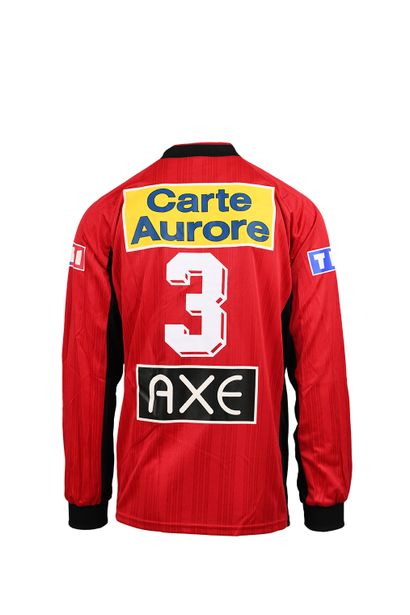 null Jérôme Denuault (cap). Defender. Jersey n°3 of Thouars Foot 79 for the 1998-1999...