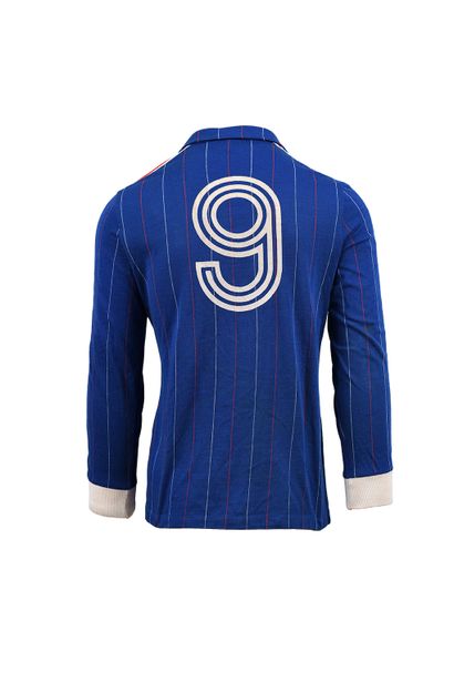 null Dominique Rocheteau. Striker. Jersey #9 of the French team for the game against...
