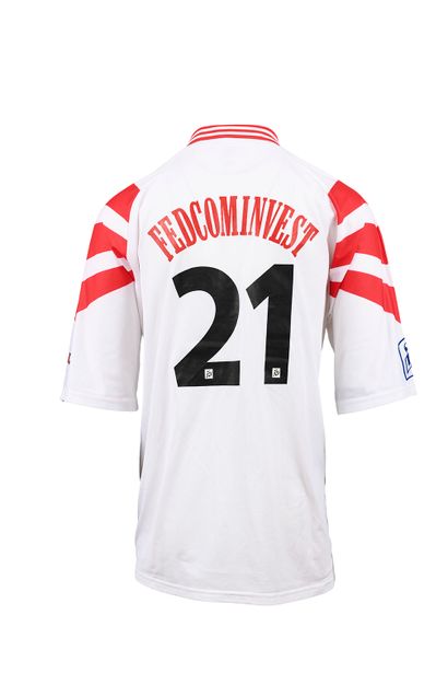 null Manuel Dos Santos. Defender. AS Monaco jersey n°21 worn during the 1996-1997...