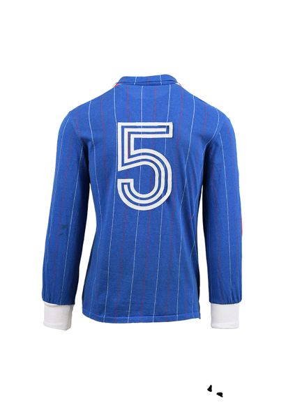 null Maxime Bossis. Defender. Jersey #5 of the French team worn against the USSR...