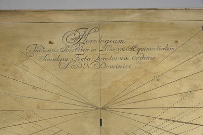 null Extremely rare and exceptional large Flemish sundial with horizontal brass table...