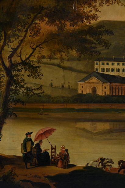 Ecole française du XIXe siècle, d'après Hubert Robert (1733-1808) Vue du Château...