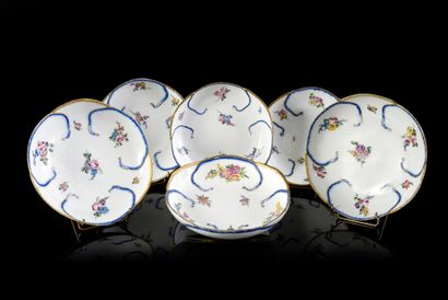 Six porcelain compotiers of Sevres of the...
