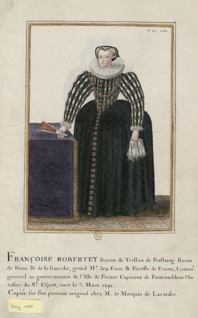 Ecole Française d'apres Louis BOUDAN (XVIe siècle) Françoise Robertet, (1519 -1580)...