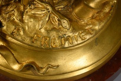 Emmanuel FREMIET ( 1824 - 1910) Louis XIII child on horseback.
Bronze with gilded...