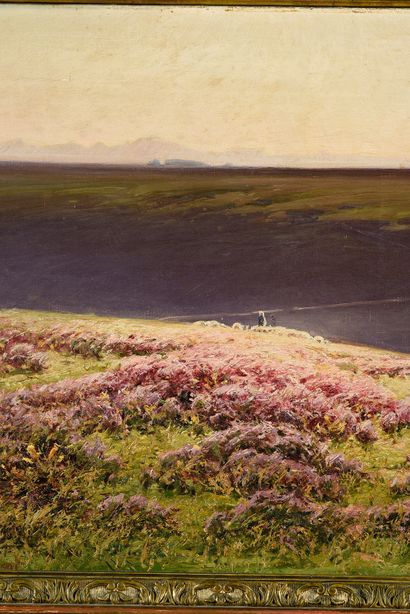 William DIDIER- POUGET (1864 -1959) Heath of pink heather
Oil on canvas Signed lower...