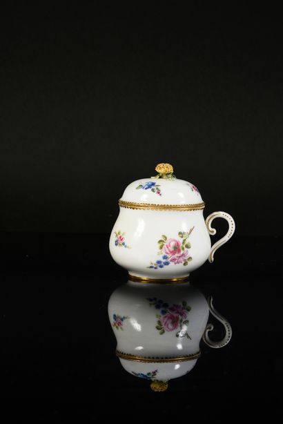 18th century Sèvres porcelain juice pot and...