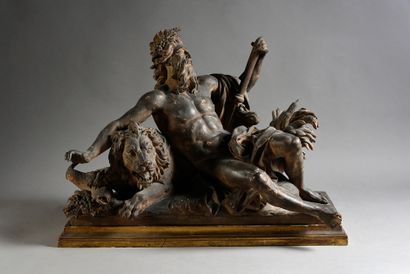 Guillaume Coustou (1677 - 1746) d'après The Rhone.
Patinated terracotta (small accidents...