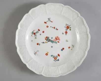 Seven plates in Meissen porcelain of the...