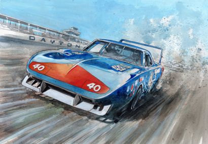 PAPAZOGLAKIS, Christian (1969) SUPERBIRD 197.
Pencil and acrylic on paper. Dimensions:...