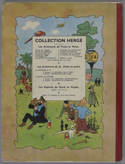 HERGÉ WE WALKED ON THE MOON. B11. 1954. EO Belgian first edition in fine condition,...