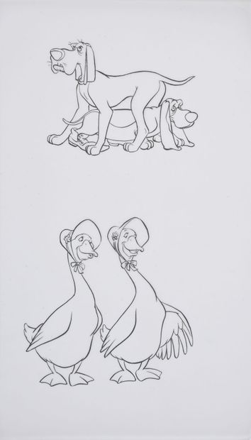 STUDIOS DISNEY CHARACTERS OF THE ARISTOCHATS.
Indian ink on tracing paper.
Dimensions...