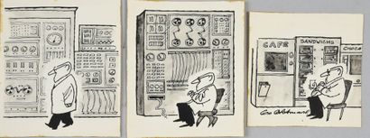 GRAMMAT GEORGES (1930) SET OF PRESS DRAWINGS.
The gift. Set of 4 separate vignettes....