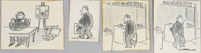 GRAMMAT GEORGES (1930) SET OF PRESS DRAWINGS Georges Grammat is a director of cartoons...