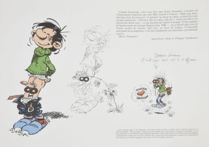 FRANQUIN WISHING CARD DUPUIS 1988.
With Gaston naughty supplement. Good condition,...