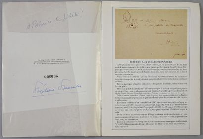 HERGÉ PHOTOGRAPHS AND DOCUMENTS.
Lot including
- Two silver photos 12,5 x 18 cm taken...