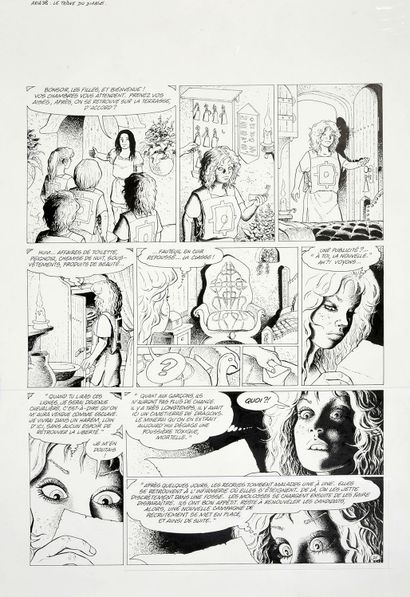 WEYLAND, MICHEL (1947) 
ARIA TOME 38, THE DEVIL'S THRONE, PLATE 26.



India ink...