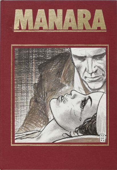 MANARA, MILO(1945) COUVERTURE ORIGINALE DU ROMAN L'ŒIL ROUGE.
Crayon, encre de Chine,...
