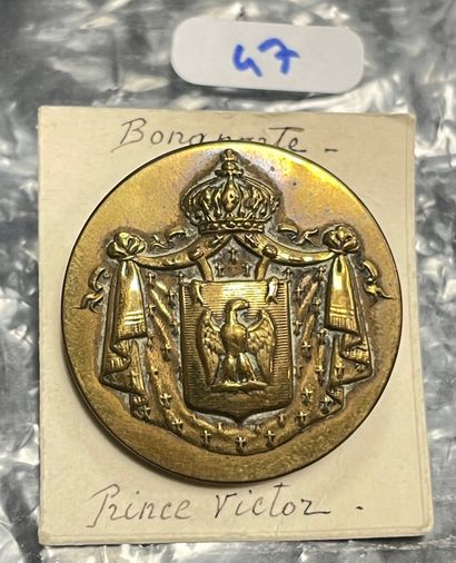 BONAPARTE (prince Victor) gilded plate