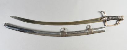 null Saber of honor for the light cavalry, silver mounting, filigree rifle, right...