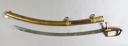 null Imperial Guard mounted Chasseur troop saber, well punched, blade marked Imperial...