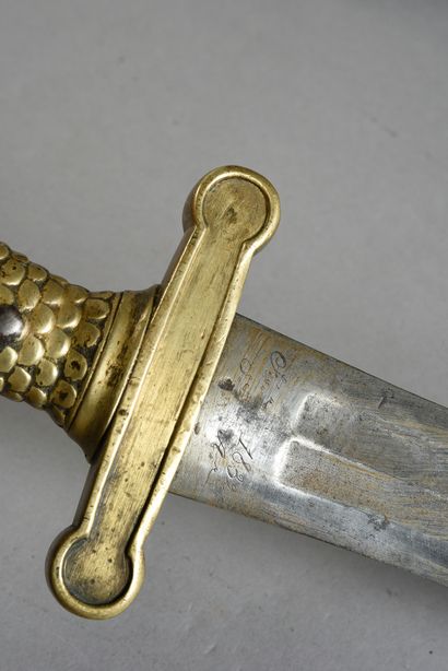null Glaive of the foot troops model 1816, fused with rivets, blade marked "Manufacture...