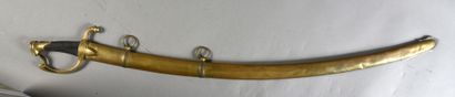 null Elegant officer's saber of light cavalry, bronze hilt with one branch with half...