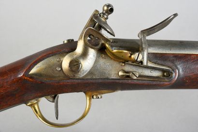 null Flintlock artillery musket model 1829, lock from the "Manufacture Royale de...