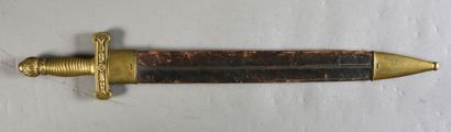 null Glaive d'infanterie type 1816, poignée en bronze avec pommeau tulipé, fusée...