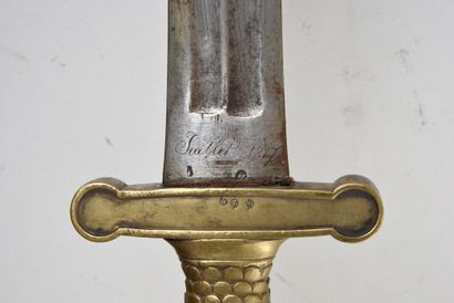 null Glaive des troupes à pied modèle 1816, fusée en bronze avec rivures apparentes...