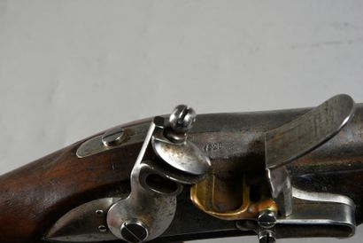 null Flintlock artillery musket model 1829, lock of the "Manufacture Royale de Maubeuge",...