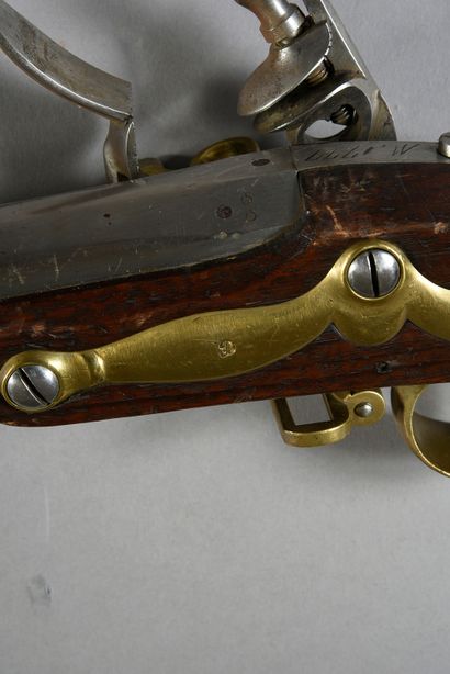 null Rare fusil de la Garde Consulaire et Impériale modèle 1777 corrigé An IX, platine...