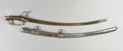 null Saber of honor for the light cavalry, silver mounting, filigree rifle, right...