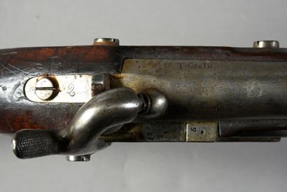 null Infantry rifle model 1822 T bis, lock marked "Manufacture Royale de Saint Etienne",...