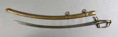null Infantry officer's saber, type 1800 guard, long white blade with one edge and...